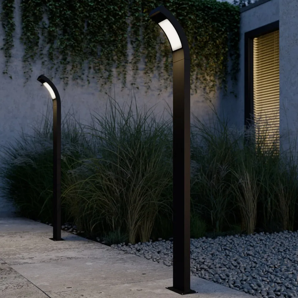 Lucande Terrassebelysning|Gadebelysning>Juvia LED-vejlampe, 100 cm, antracit, metal, IP54