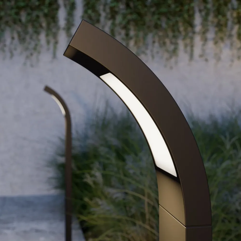 Lucande Terrassebelysning|Gadebelysning>Juvia LED-vejlampe, 100 cm, antracit, metal, IP54