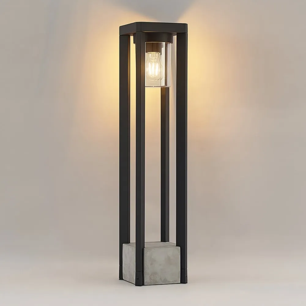 Lucande Terrassebelysning|Gadebelysning>Kalisa vejlampe, E27, IP44, 70 cm, grå, metal