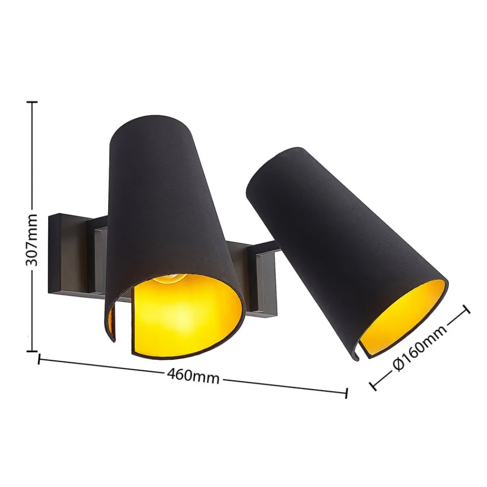 Lucande Kemoni væglampe, 2 lyskilder