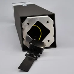 Lucande Kiran sokkellampe, 60 cm, sensor, grå, IP44, E27