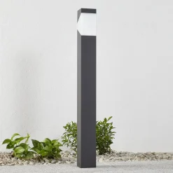 Kiran vejlampe, 100 cm, grå, metal, IP44, E27^Lucande Hot