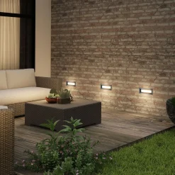 Lucande Væglamper>Lachlain udendørs LED-vægindbygningslampe