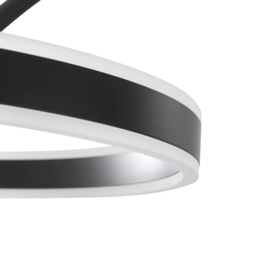 Lucande Pendellamper|Gulvlamper>LED buelampe Yekta, sort, 183 cm, dæmpbar