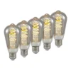 Lucande LED E27 ST64 4W 1.800K dæmpes, titan 5 stk