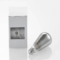 Lucande LED E27 ST64 4W 1.800K dæmpes, titan 5 stk
