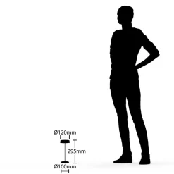 LED genopladelig bordlampe Tibia, sort, aluminium, USB, IP54^Lucande Best