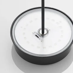 LED genopladelig bordlampe Tibia, sort, aluminium, USB, IP54^Lucande Best