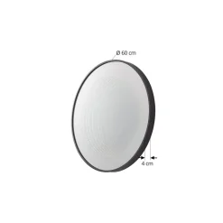 LED infinity-spejl Emire, sort, aluminium, CCT, IP44^Lucande Best