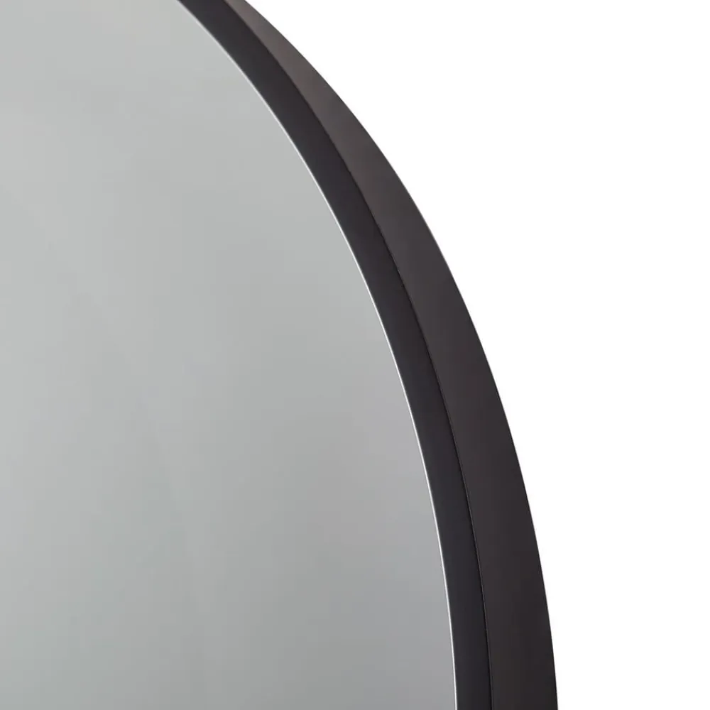 LED infinity-spejl Emire, sort, aluminium, CCT, IP44^Lucande Best