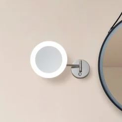 LED kosmetikspejl Fyria, krom, stål, CCT^Lucande Outlet