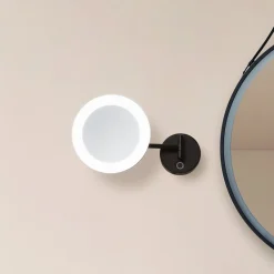 Lucande Møbel Og Interiør>LED kosmetikspejl Fyria, sort, stål, CCT