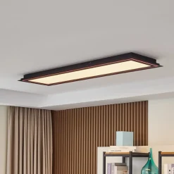 Lucande Loftlamper>LED loftlampe Leicy, sort, 124 cm, RGB, CCT