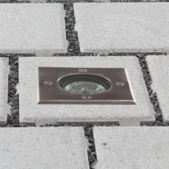 Lucande LED nedgravningslampe Ava, 12 cm x 12 cm, IP67