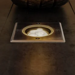 Lucande LED nedgravningslampe Jos, kantet, drejelig, IP67