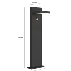 LED pullert Silvan, 65 cm, sensor, antracit^Lucande Hot