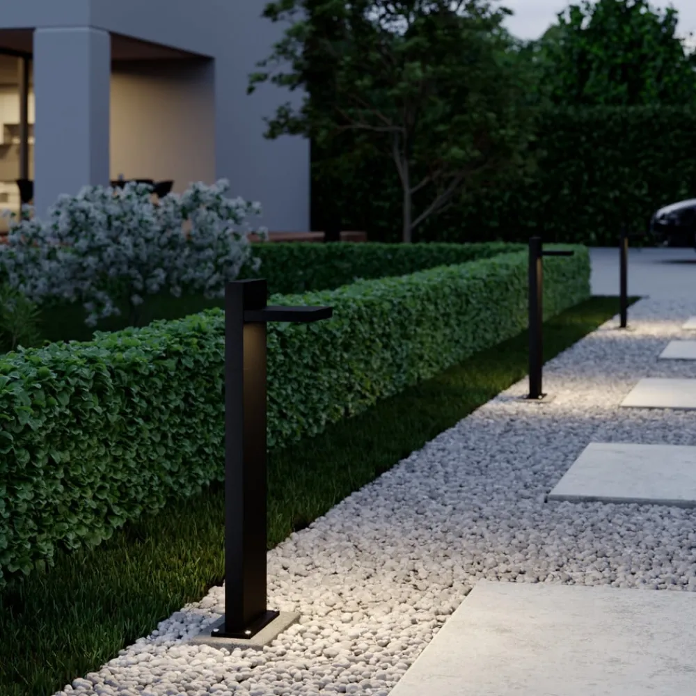 LED pullert Silvan, 65 cm, antracit, metal^Lucande