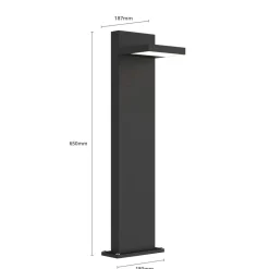 LED pullert Silvan, 65 cm, antracit, metal^Lucande