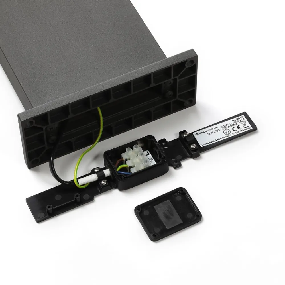 LED pullert Silvan, 65 cm, antracit, metal^Lucande