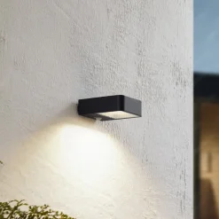 Lucande Solcelle Lampe Med Sensor|Væglampe Med Sensor>LED solcelle udendørs væglampe Dava, højde 5 cm, sensor