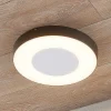 Lucande LED udendørs loftlampe Sora, rund, sensor, IP54