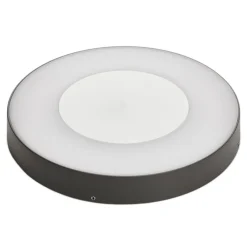 Lucande LED udendørs loftlampe Sora, rund, sensor, IP54