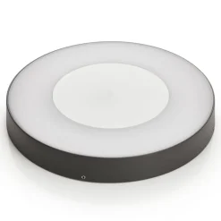 Lucande LED udendørs loftlampe Sora, rund, sensor, IP54