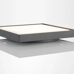LED udendørs loftlampe Birta, mørkegrå, IP54, 34 cm^Lucande Best