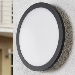 Lucande LED udendørs loftlampe Malena, bevægelsessensor, IP65