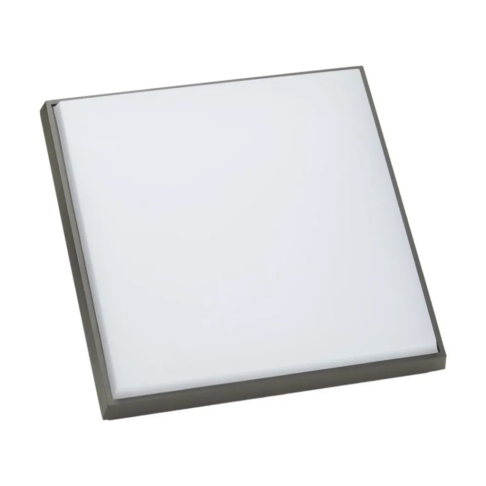 Lucande Terrassebelysning|Udendørs Loftlamper>LED udendørs loftlampe Amra, 30 cm, kantet, antracit