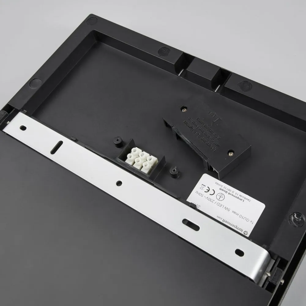 Lucande Terrassebelysning|Udendørs Loftlamper>LED udendørs loftlampe Amra, 30 cm, kantet, antracit