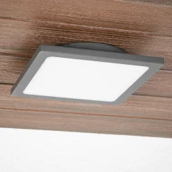 Lucande LED udendørs loftlampe Mabella, 23 cm, sensor, IP65