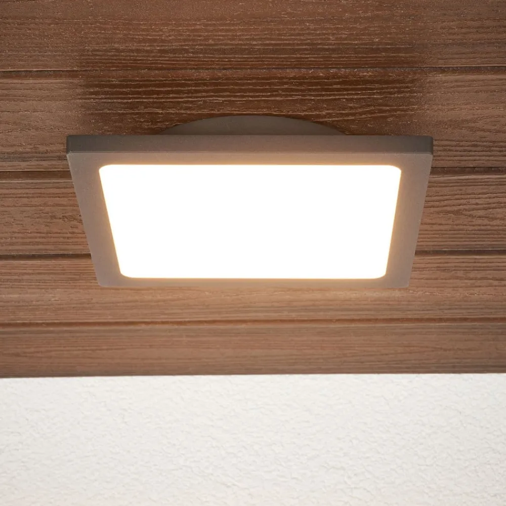 Lucande LED udendørs loftlampe Mabella, 23 cm, sensor, IP65