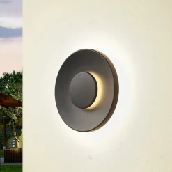 LED udendørs væglampe Kayana, sort, aluminium, 24 cm^Lucande Best