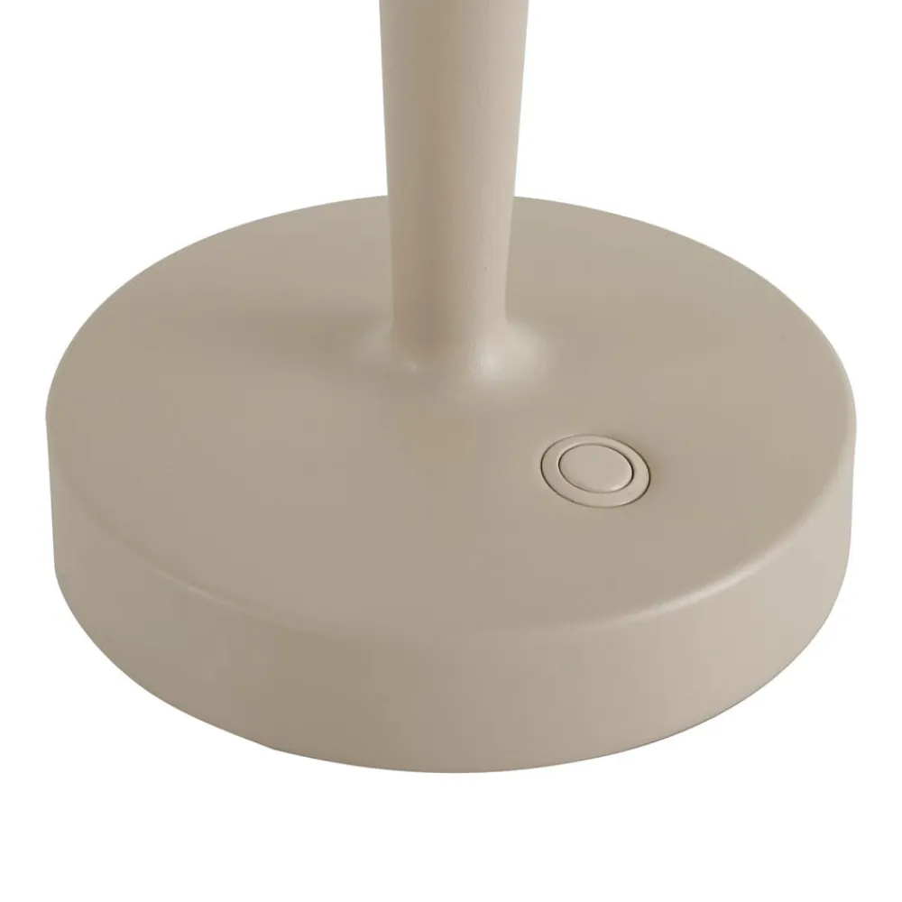 LED-batteridrevet lysestage Lea, vase, beige, 28 cm^Lucande