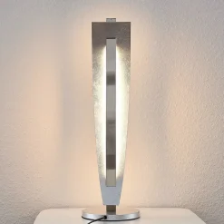Lucande LED-bordlampe Marija, sølvfarvet, dæmpbar, 62 cm