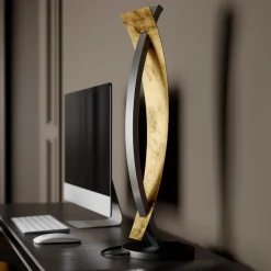 Lucande LED-bordlampe Marija, sort, dæmpbar, 62 cm