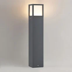 Lucande LED-gadelampe Dewari, 65 cm, mørkegrå, IP54