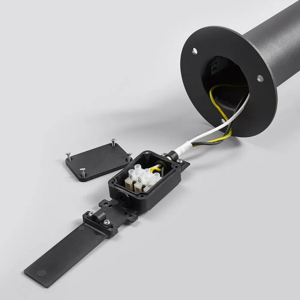 Lucande LED-gadelampe Fenia, 100 cm, antracit, IP65