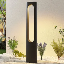 LED-gadelampe Fenti, 90 cm, antracit, aluminium^Lucande Clearance