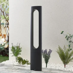 LED-gadelampe Fenti, 90 cm, antracit, aluminium^Lucande Clearance