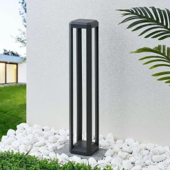 Lucande LED-gadelampe Fery, antracit, metal, 80 cm, IP65