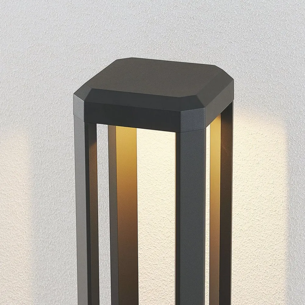 Lucande LED-gadelampe Fery, antracit, metal, 80 cm, IP65