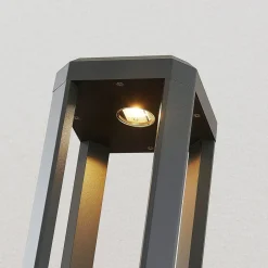 Lucande LED-gadelampe Fery, antracit, metal, 80 cm, IP65