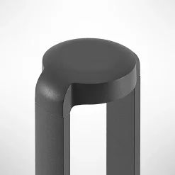 Lucande LED-gadelampe Habsa, 80 cm, antracit, metal