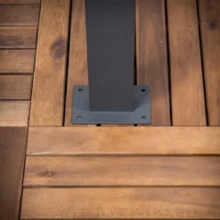 LED-gadelampe Halv, 60 cm, antracit, metal, IP54^Lucande Online