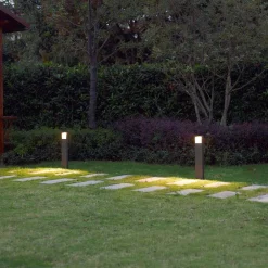 LED-gadelampe Leya, 65 cm, antracit, metal, IP54^Lucande Best