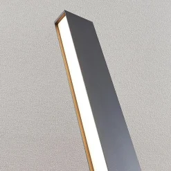 Lucande LED-gadelampe Lirka, mørkegrå, metal, 60 cm