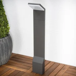 LED-gadelampe Nevio, 60 cm, antracit, metal^Lucande New