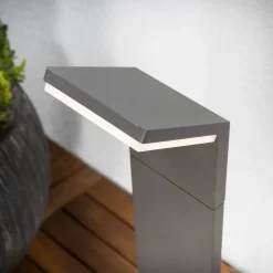 LED-gadelampe Nevio, 60 cm, antracit, metal^Lucande New